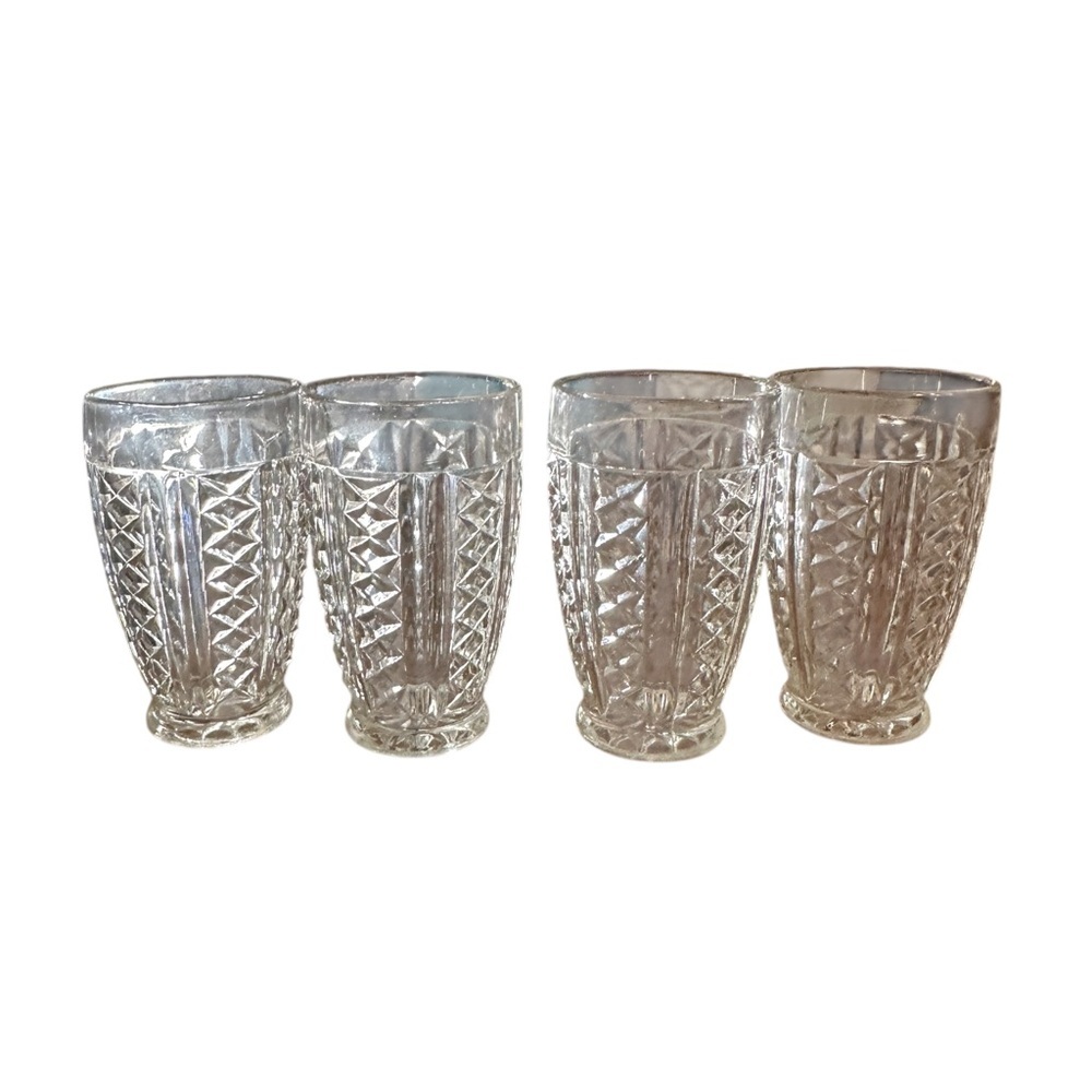 Crystal Clear Glass Tumbler Set of 4